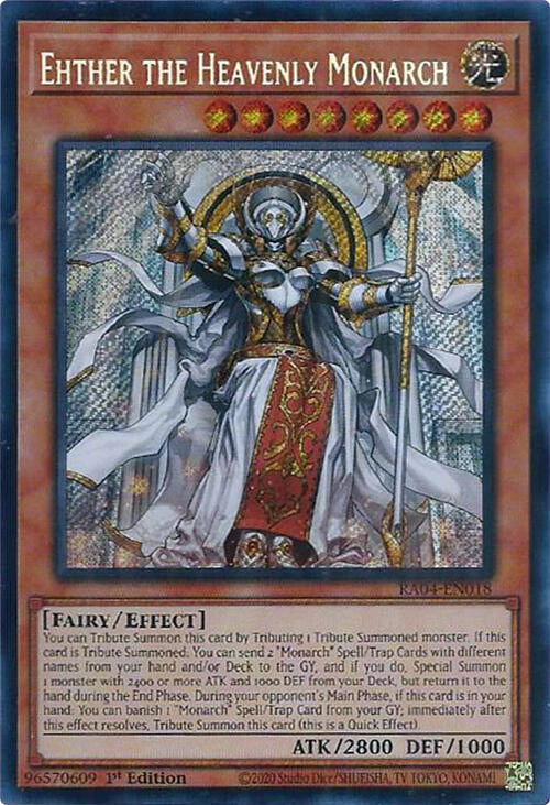 Ehther the Heavenly Monarch [RA04-EN018] Secret Rare | Rock City Comics