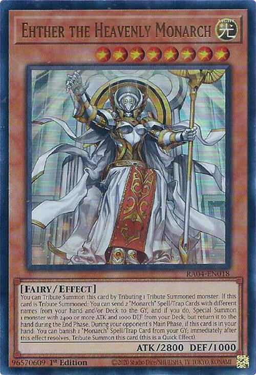 Ehther the Heavenly Monarch [RA04-EN018] Ultra Rare | Rock City Comics