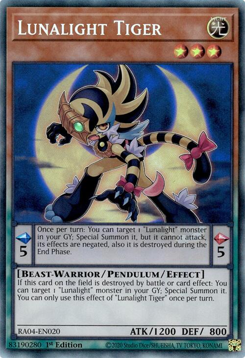 Lunalight Tiger [RA04-EN020] Prismatic Collector's Rare | Rock City Comics