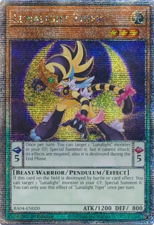 Lunalight Tiger [RA04-EN020] Quarter Century Secret Rare | Rock City Comics