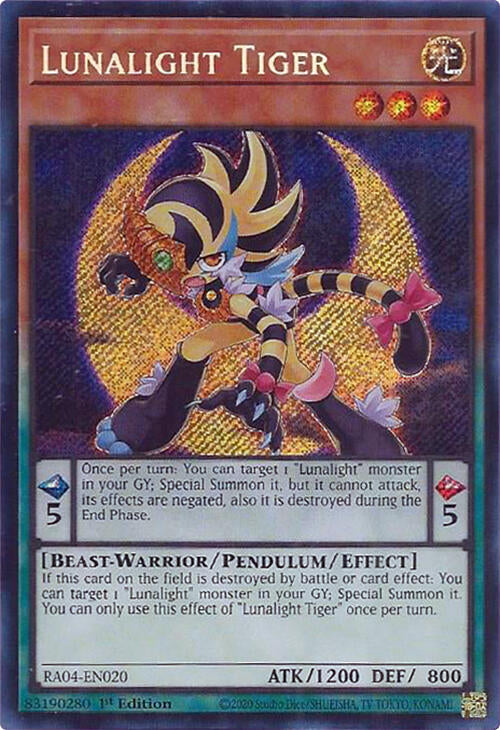 Lunalight Tiger [RA04-EN020] Secret Rare | Rock City Comics