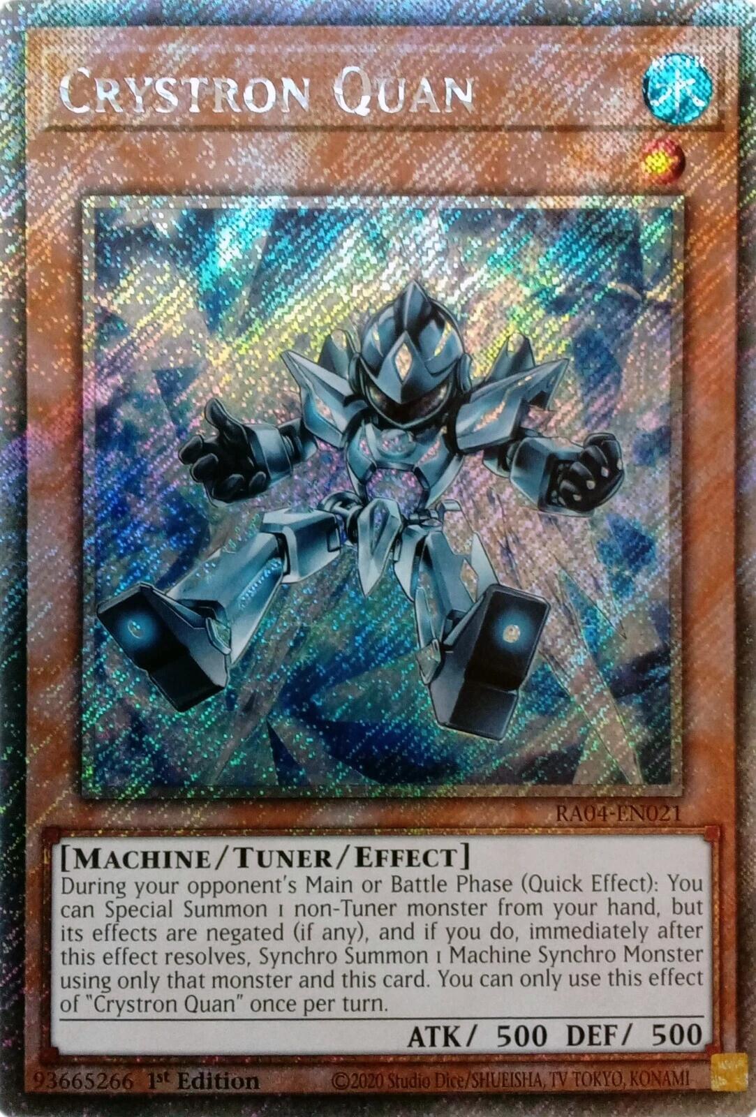 Crystron Quan [RA04-EN021] Platinum Secret Rare | Rock City Comics