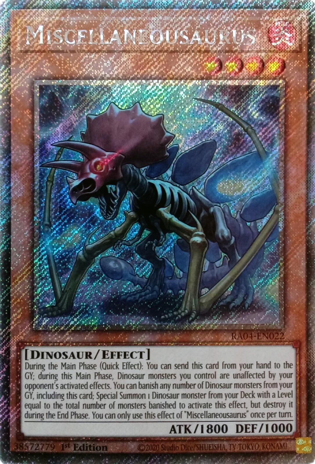 Miscellaneousaurus [RA04-EN022] Platinum Secret Rare | Rock City Comics