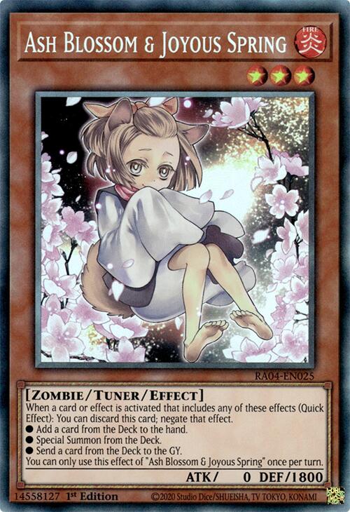 Ash Blossom & Joyous Spring (Alternate Art) [RA04-EN025] Prismatic Collector's Rare | Rock City Comics