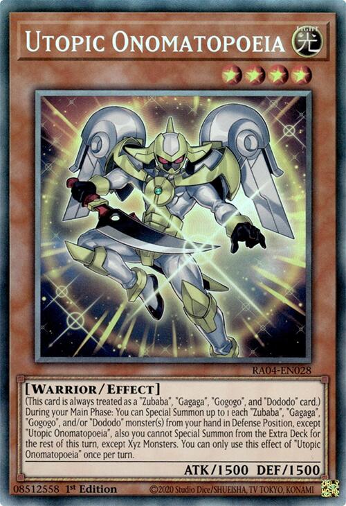 Utopic Onomatopoeia [RA04-EN028] Prismatic Collector's Rare | Rock City Comics