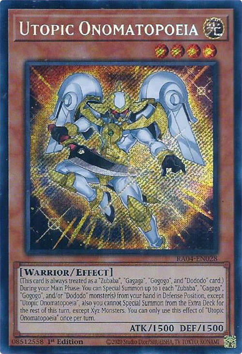 Utopic Onomatopoeia [RA04-EN028] Secret Rare | Rock City Comics