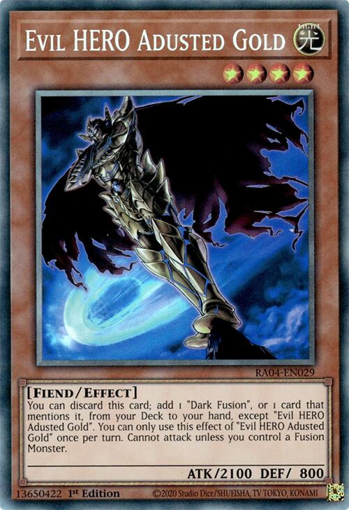Evil HERO Adusted Gold [RA04-EN029] Prismatic Collector's Rare | Rock City Comics