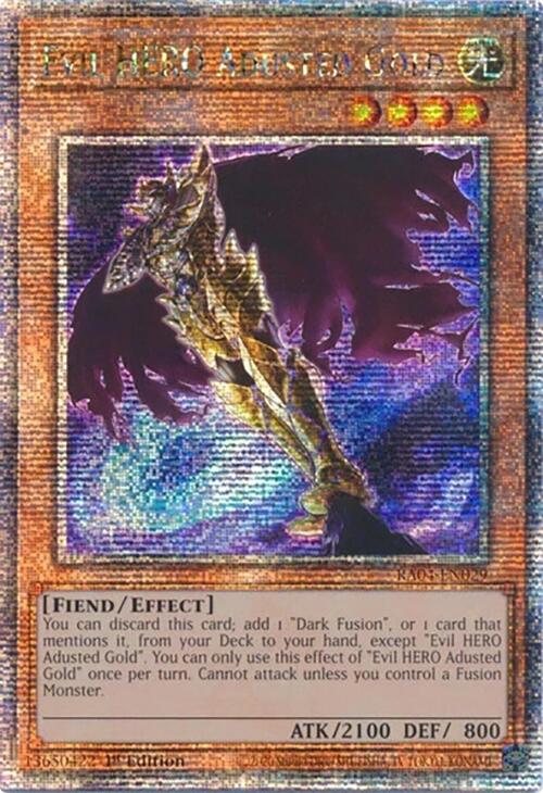 Evil HERO Adusted Gold [RA04-EN029] Quarter Century Secret Rare | Rock City Comics