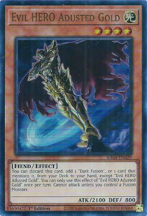 Evil HERO Adusted Gold [RA04-EN029] Ultra Rare | Rock City Comics