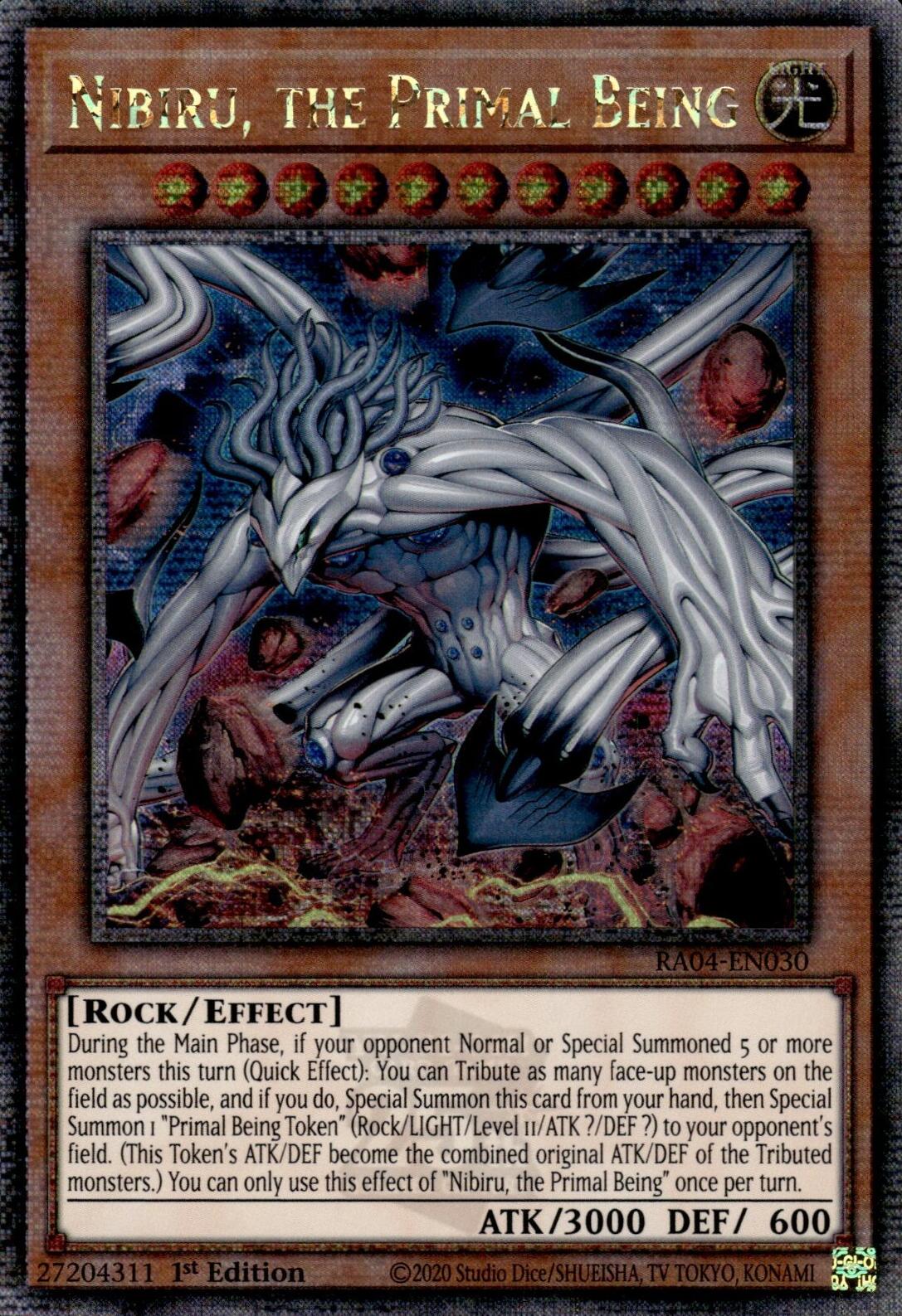 Nibiru, the Primal Being (New Art) [RA04-EN030] Quarter Century Secret Rare | Rock City Comics