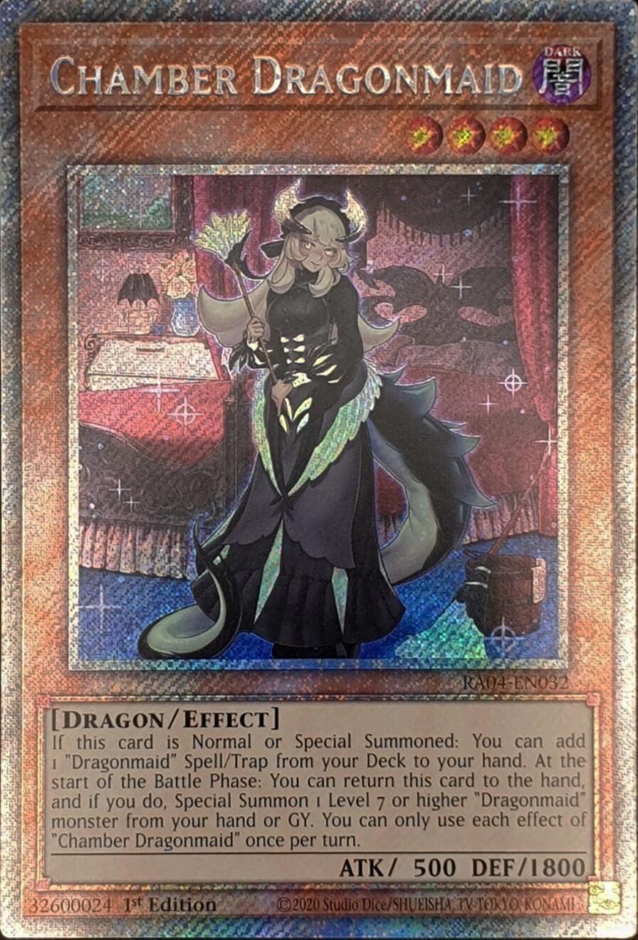 Chamber Dragonmaid [RA04-EN032] Platinum Secret Rare | Rock City Comics