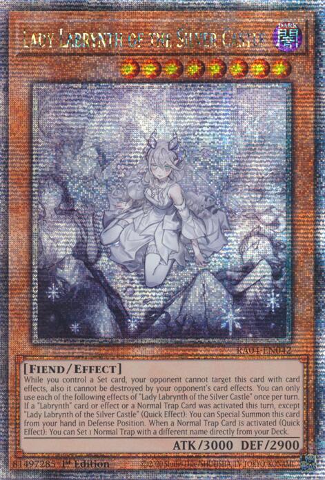 Lady Labrynth of the Silver Castle (New Art) [RA04-EN042] Quarter Century Secret Rare | Rock City Comics