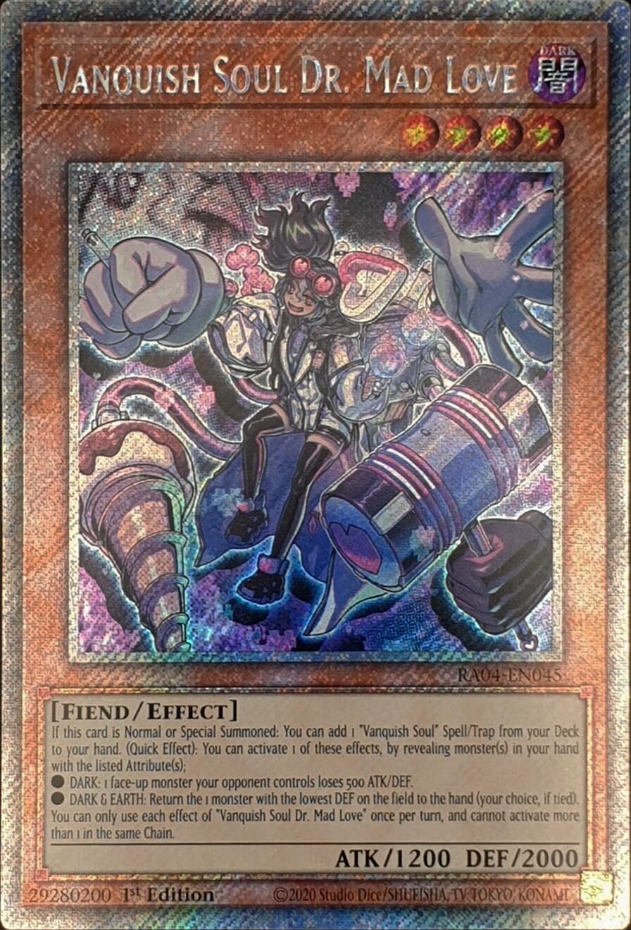Vanquish Soul Dr. Mad Love [RA04-EN045] Platinum Secret Rare | Rock City Comics