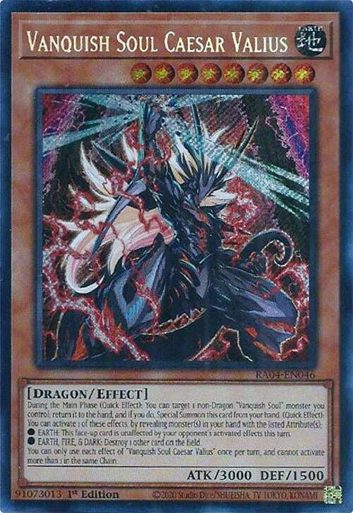 Vanquish Soul Caesar Valius [RA04-EN046] Secret Rare | Rock City Comics