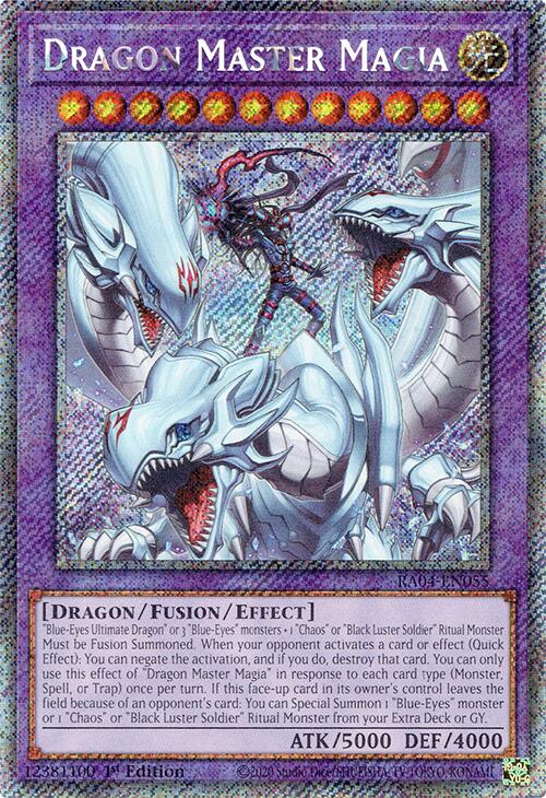 Dragon Master Magia [RA04-EN055] Platinum Secret Rare | Rock City Comics