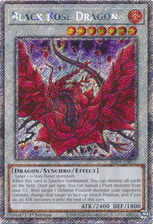 Black Rose Dragon [RA04-EN057] Platinum Secret Rare | Rock City Comics