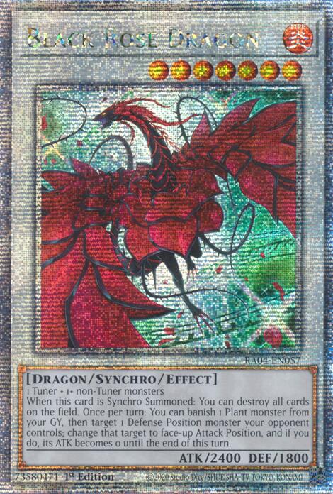 Black Rose Dragon (Alternate Art) [RA04-EN057] Quarter Century Secret Rare | Rock City Comics