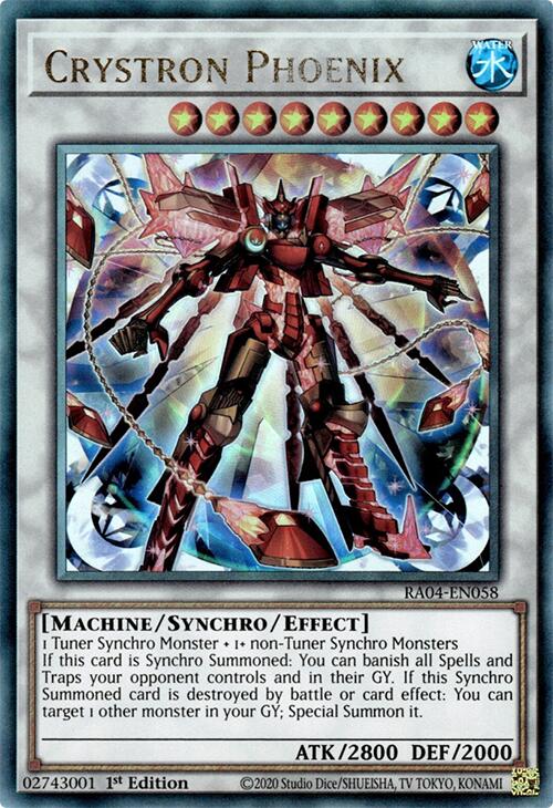 Crystron Phoenix [RA04-EN058] Prismatic Ultimate Rare | Rock City Comics