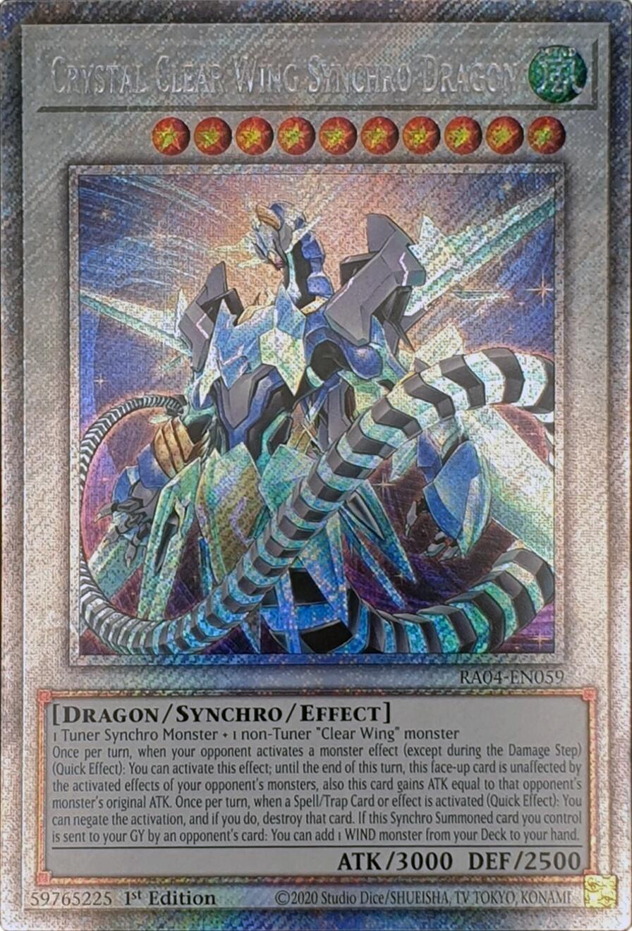 Crystal Clear Wing Synchro Dragon [RA04-EN059] Platinum Secret Rare | Rock City Comics