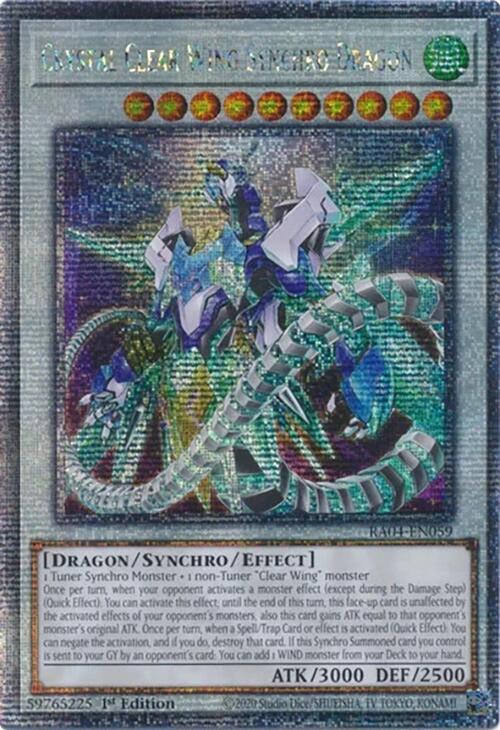 Crystal Clear Wing Synchro Dragon [RA04-EN059] Quarter Century Secret Rare | Rock City Comics
