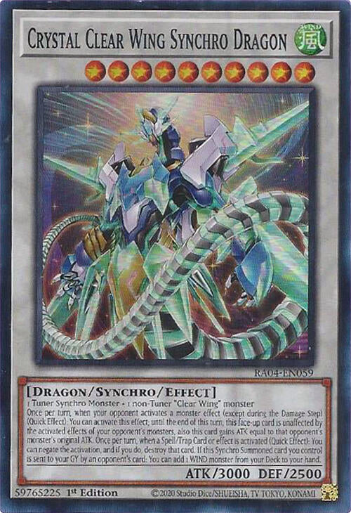 Crystal Clear Wing Synchro Dragon [RA04-EN059] Super Rare | Rock City Comics