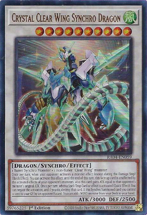 Crystal Clear Wing Synchro Dragon [RA04-EN059] Ultra Rare | Rock City Comics