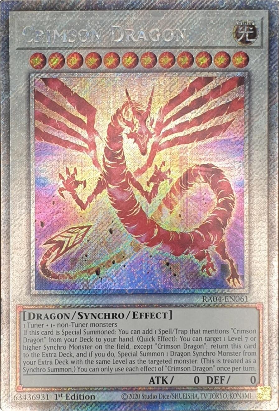 Crimson Dragon (card) [RA04-EN061] Platinum Secret Rare | Rock City Comics
