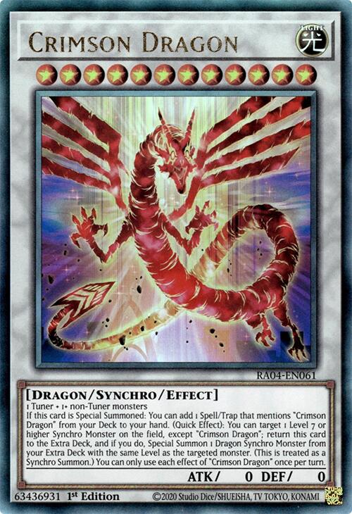 Crimson Dragon (card) [RA04-EN061] Prismatic Ultimate Rare | Rock City Comics