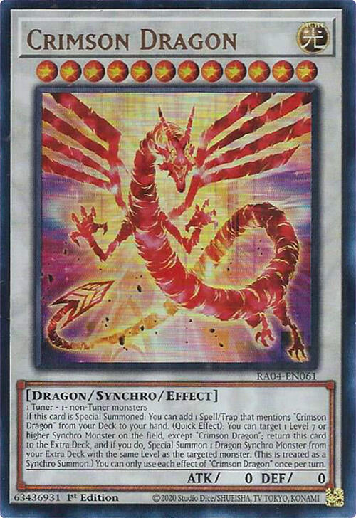 Crimson Dragon (card) [RA04-EN061] Ultra Rare | Rock City Comics