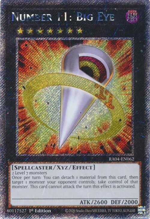 Number 11: Big Eye [RA04-EN062] Platinum Secret Rare | Rock City Comics