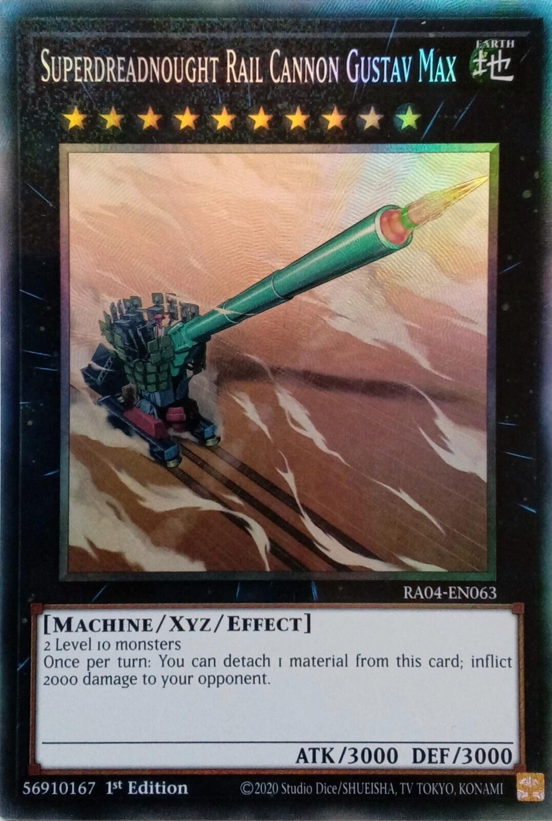 Superdreadnought Rail Cannon Gustav Max [RA04-EN063] Prismatic Collector's Rare | Rock City Comics