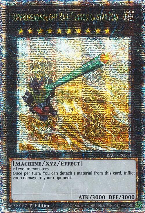 Superdreadnought Rail Cannon Gustav Max [RA04-EN063] Quarter Century Secret Rare | Rock City Comics