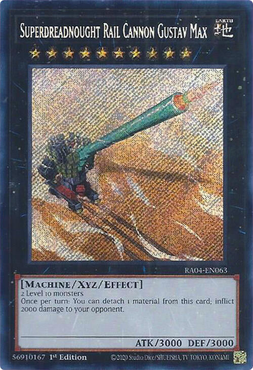 Superdreadnought Rail Cannon Gustav Max [RA04-EN063] Secret Rare | Rock City Comics