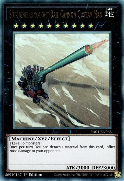 Superdreadnought Rail Cannon Gustav Max [RA04-EN063] Prismatic Ultimate Rare | Rock City Comics