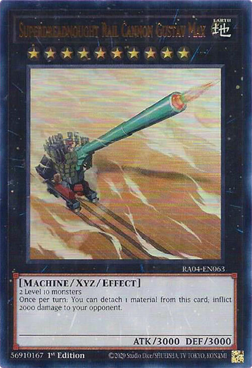 Superdreadnought Rail Cannon Gustav Max [RA04-EN063] Ultra Rare | Rock City Comics