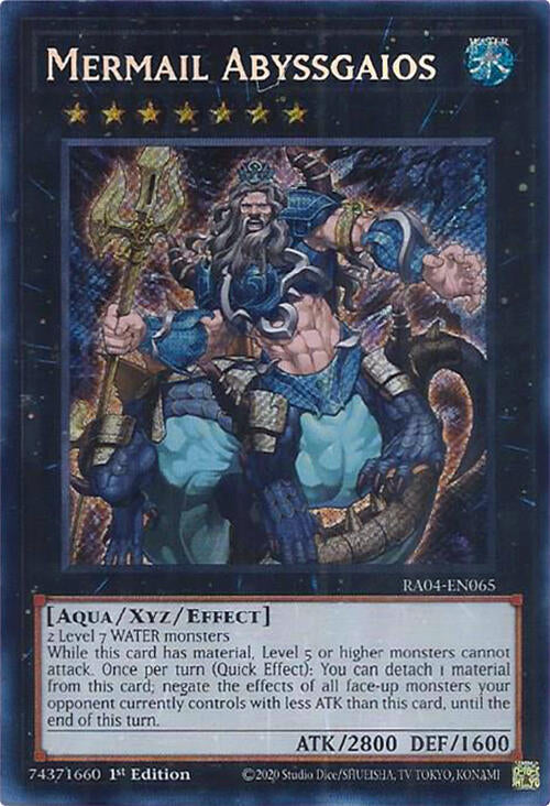 Mermail Abyssgaios [RA04-EN065] Secret Rare | Rock City Comics