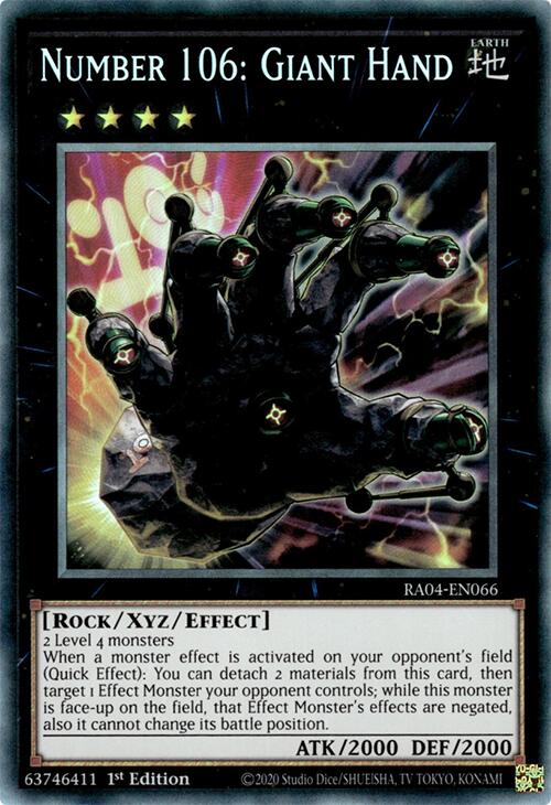 Number 106: Giant Hand [RA04-EN066] Prismatic Collector's Rare | Rock City Comics