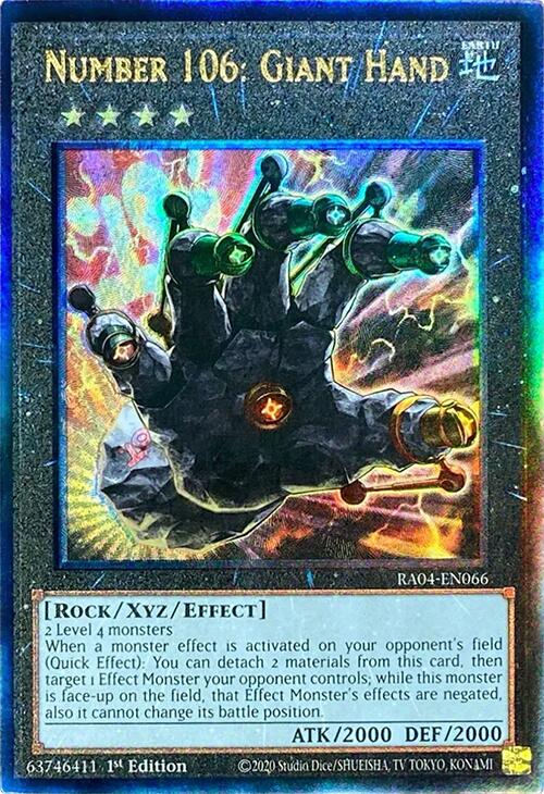Number 106: Giant Hand [RA04-EN066] Prismatic Ultimate Rare | Rock City Comics