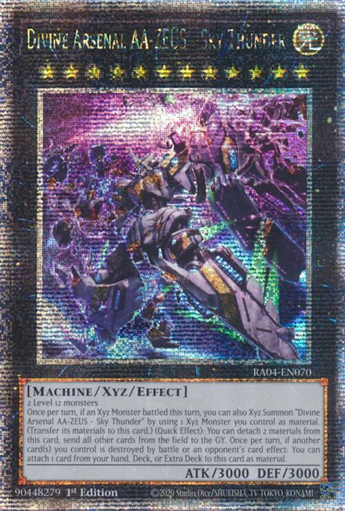 Divine Arsenal AA-ZEUS - Sky Thunder (New Art) [RA04-EN070] Quarter Century Secret Rare | Rock City Comics