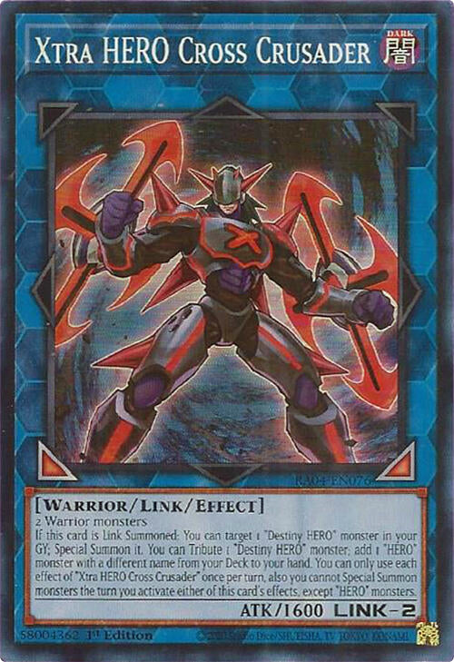 Xtra HERO Cross Crusader [RA04-EN076] Super Rare | Rock City Comics