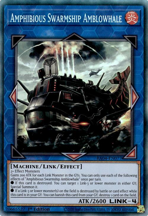 Amphibious Swarmship Amblowhale [RA04-EN077] Prismatic Collector's Rare | Rock City Comics