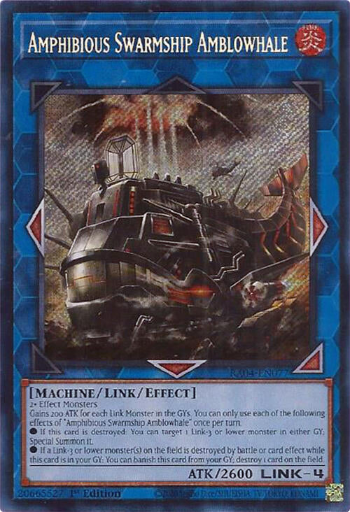 Amphibious Swarmship Amblowhale [RA04-EN077] Secret Rare | Rock City Comics