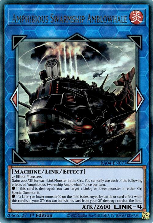 Amphibious Swarmship Amblowhale [RA04-EN077] Prismatic Ultimate Rare | Rock City Comics