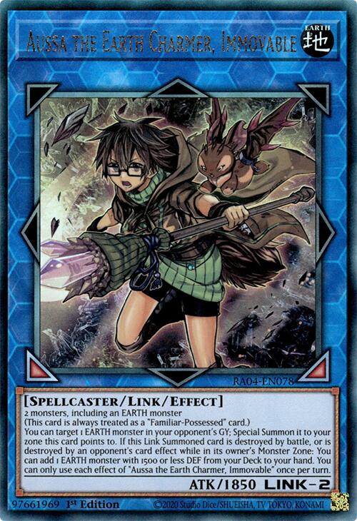 Aussa the Earth Charmer, Immovable [RA04-EN078] Prismatic Ultimate Rare | Rock City Comics