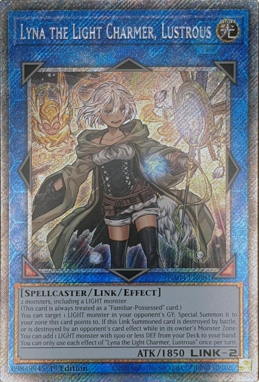 Lyna the Light Charmer, Lustrous [RA04-EN081] Platinum Secret Rare | Rock City Comics