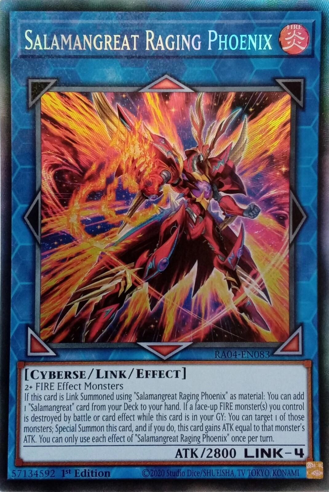 Salamangreat Raging Phoenix [RA04-EN083] Prismatic Collector's Rare | Rock City Comics