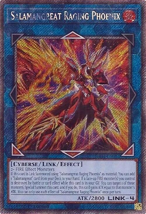 Salamangreat Raging Phoenix [RA04-EN083] Platinum Secret Rare | Rock City Comics