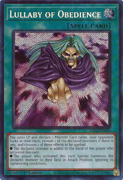 Lullaby of Obedience [RA04-EN085] Secret Rare | Rock City Comics
