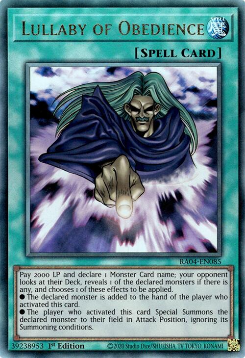 Lullaby of Obedience [RA04-EN085] Prismatic Ultimate Rare | Rock City Comics