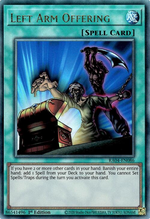 Left Arm Offering [RA04-EN086] Prismatic Ultimate Rare | Rock City Comics
